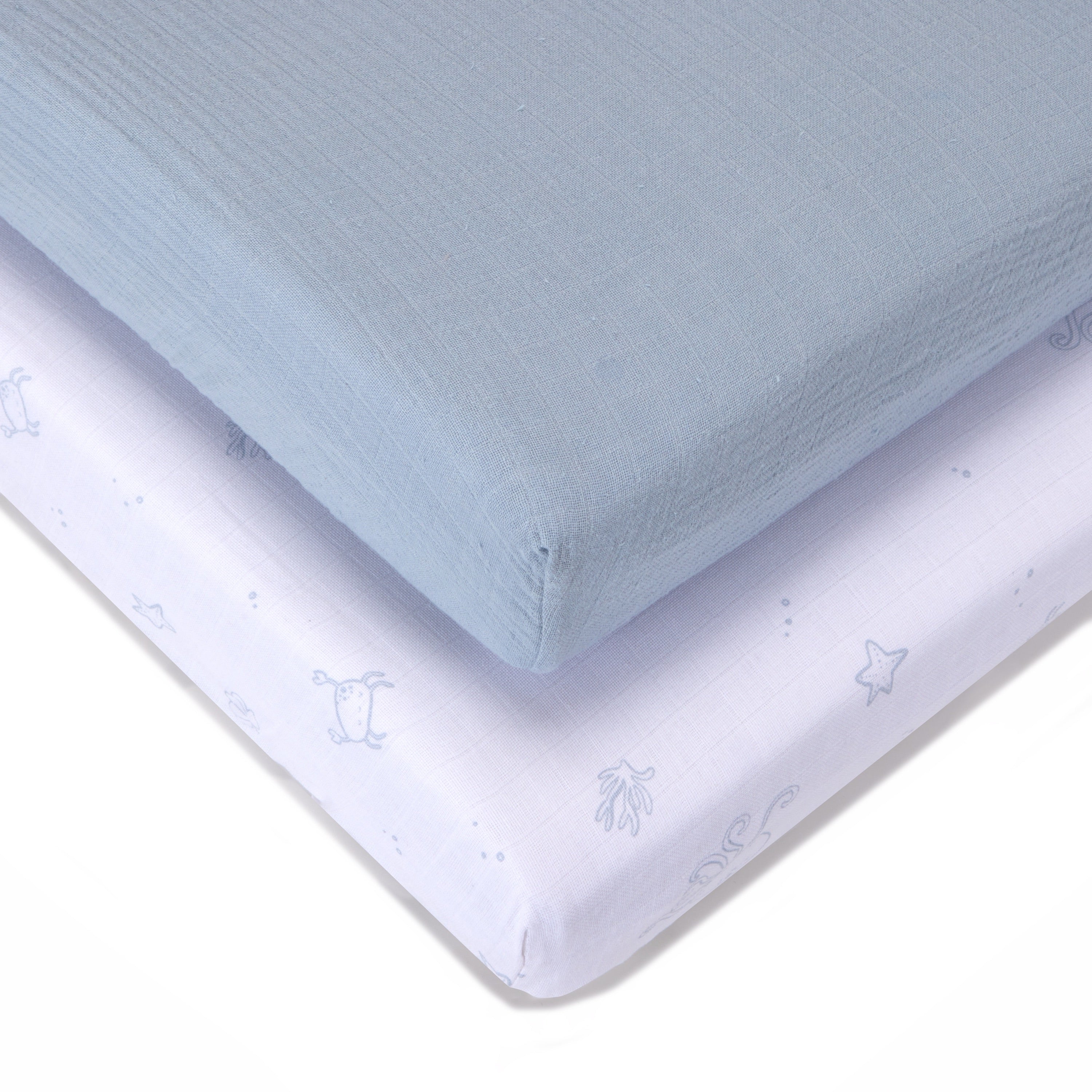 Crib Sheets - 45 x 90cm - 2 Pack