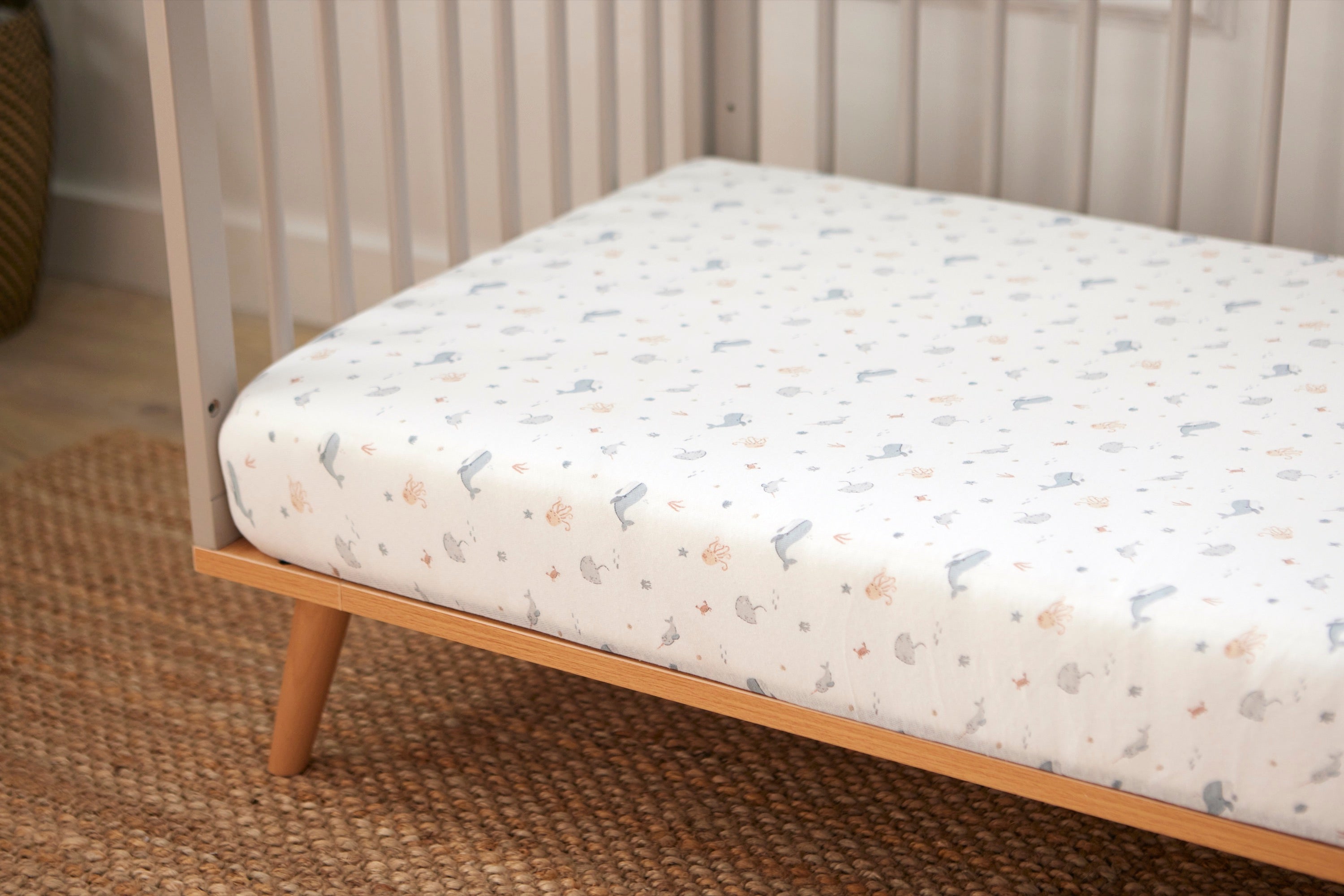 2 Pack Jersey Sheets Under the Sea - Cot - 60 x 120cm