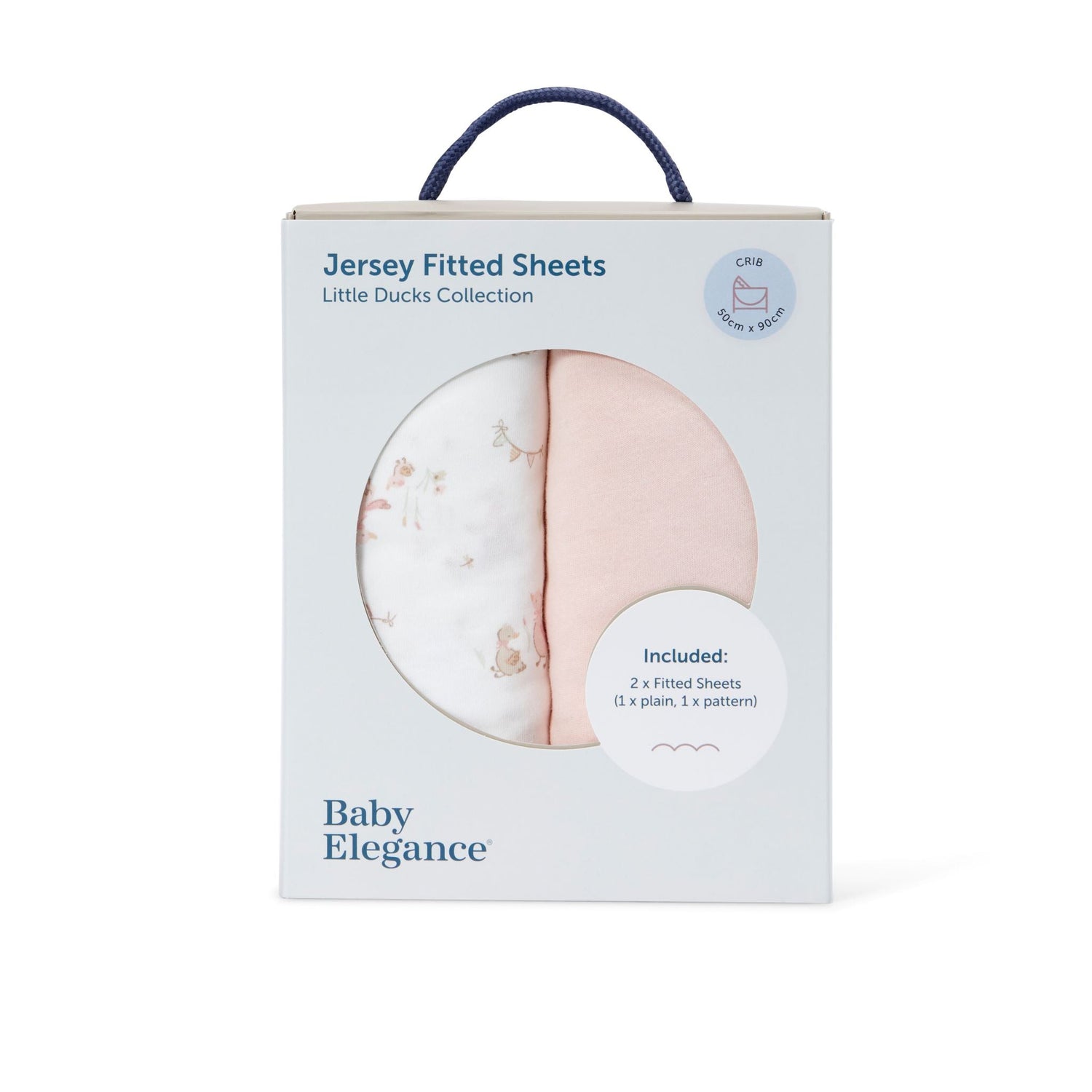 Crib Sheets - 45 x 90cm - 2 Pack
